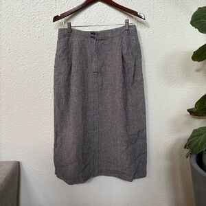 POETRY Black & White Linen Skirt